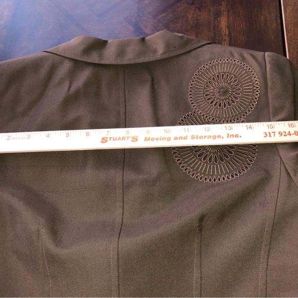 COPY - Worth New York Brown Silk 2pc Pant Suit - Picture 12 of 14